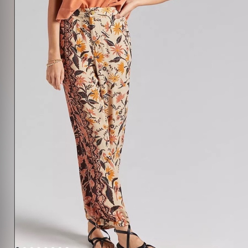 Anthropologie Smocked Balloon Leg Pants 10